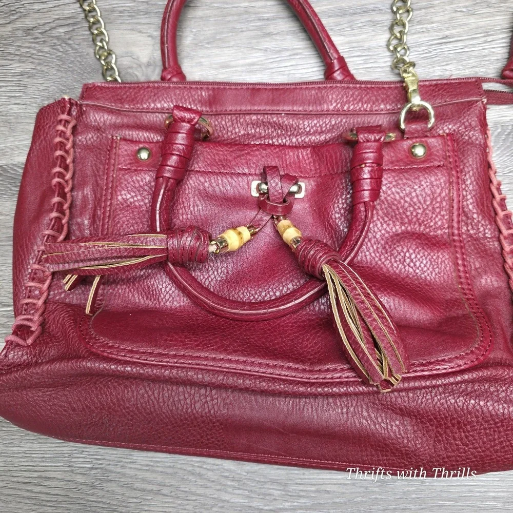 Olivia and Joy Beautiful Red Satchel Pocketbook